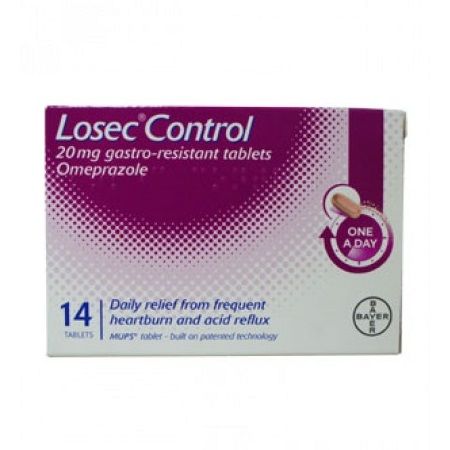 Losec Control Omeprazole 20 mg Tablets