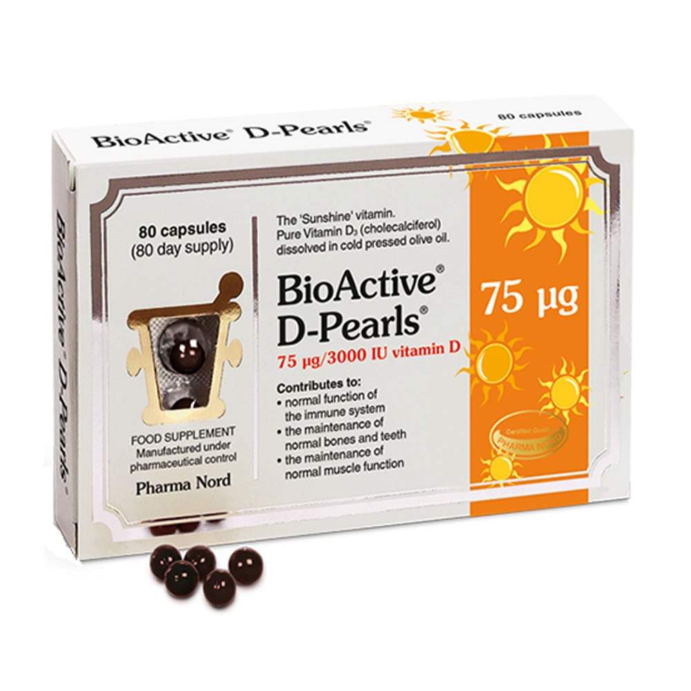 Pharmanord BioActive D-Pearls 75ug/3000iu