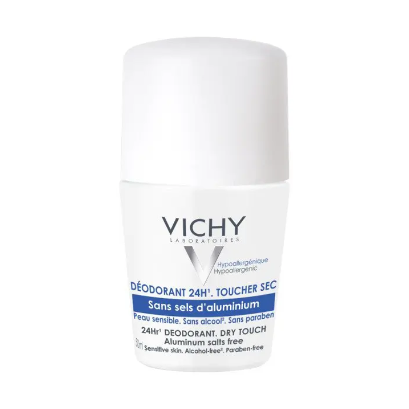 Vichy 24hr Deodorant Roll On - Dry Touch - Aluminium Free