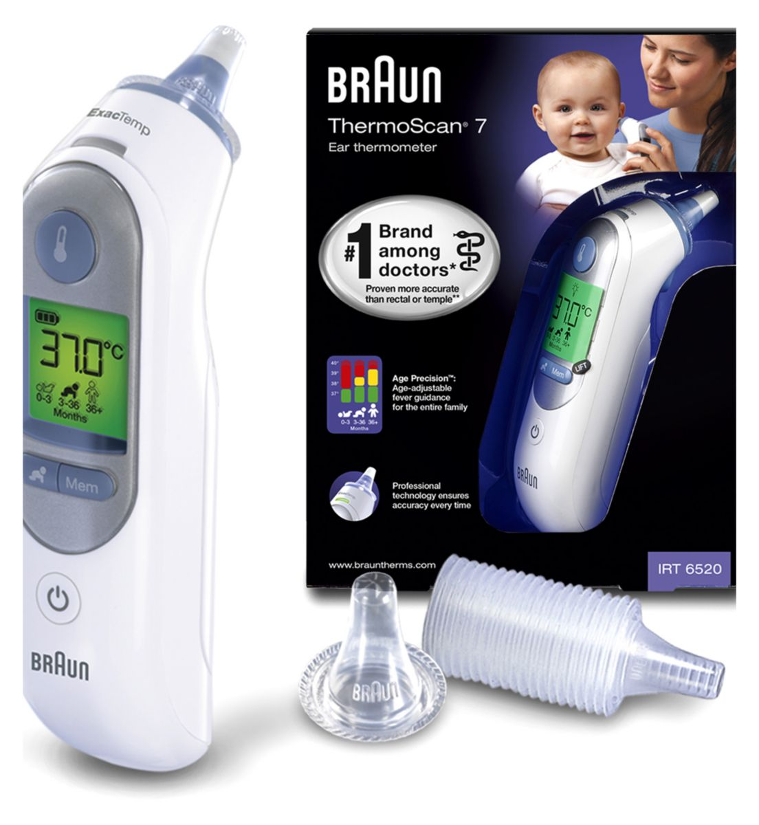Braun Thermoscan Thermometer 7 With Age Precision