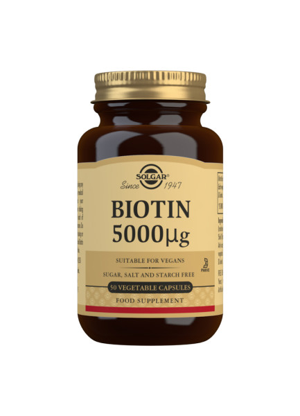 SOLGAR Biotin 5000UG 50 Capsules
