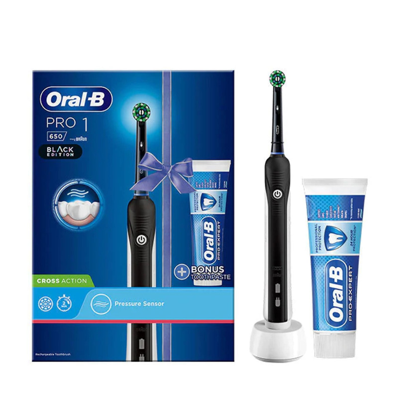Oral-B Pro 1 650 Electric Toothbrush Black Edition