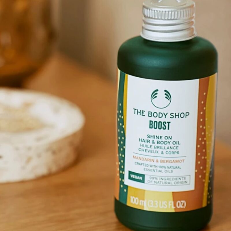 The Body Shop Boost Shine On Hair & Body Oil