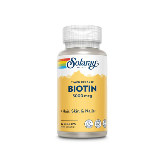Solaray Biotin Timed Release 5000mcg 60 Capsules