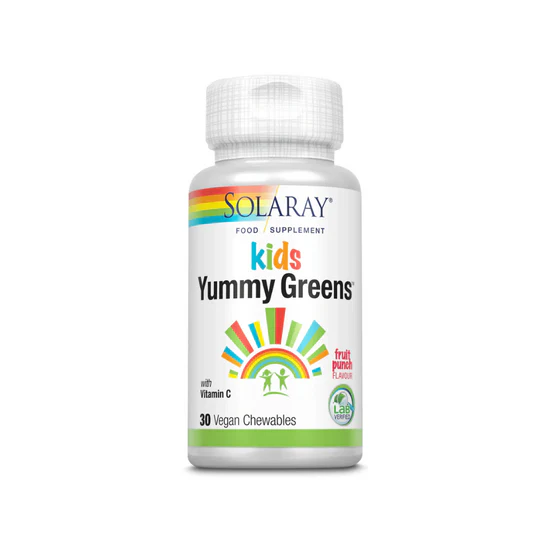 Solaray Kids Yummy Greens 30 Capsules