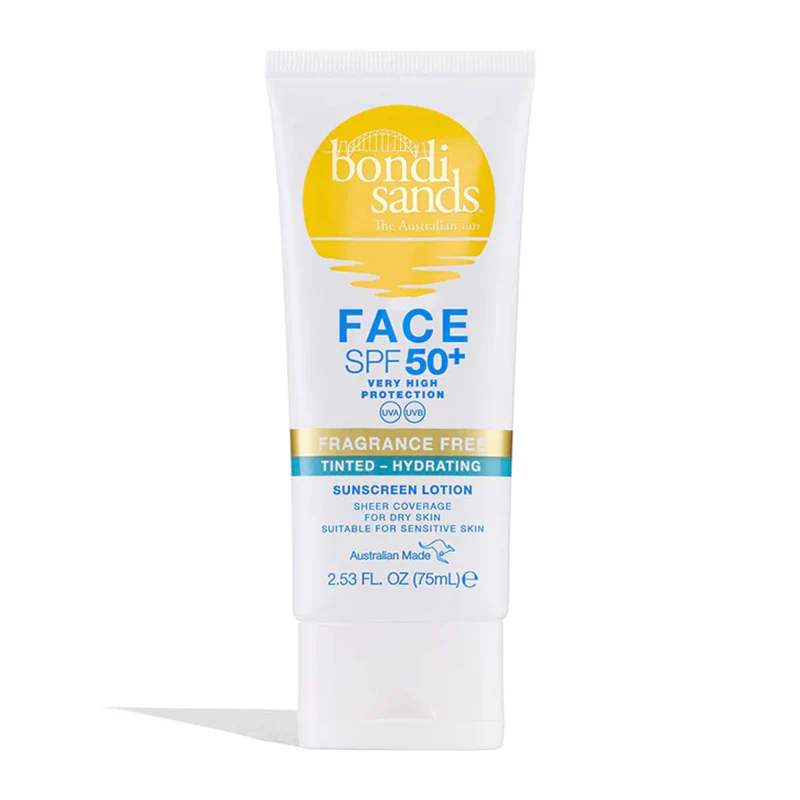 Bondi Sands SPF 50+ Fragrance Free Hydrating Tinted Face Lotion 75ml